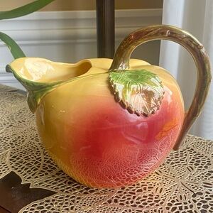 Vintage Ceramic Peach Pitcher